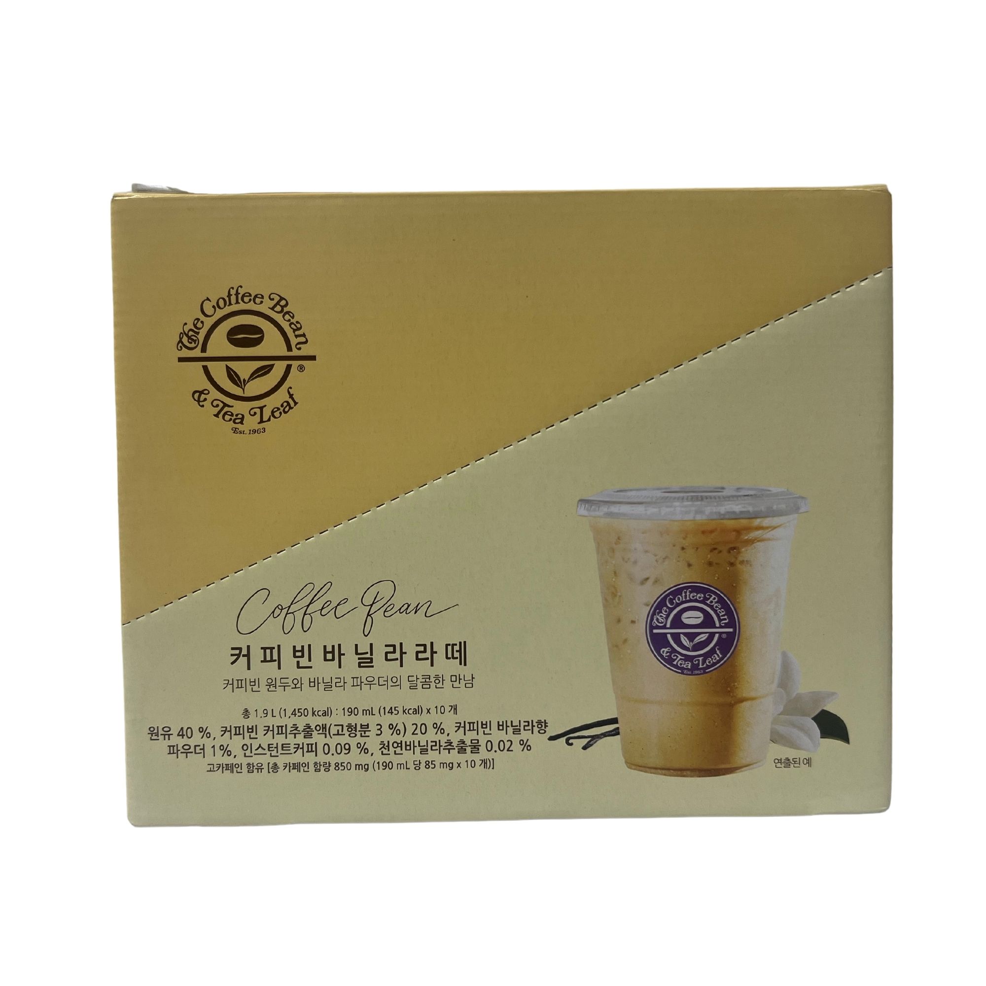 The Coffee Bean & Tea Leaf Vanilla Latte 10 x 190ml